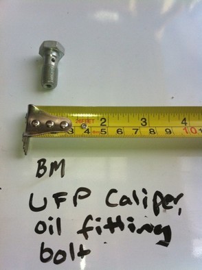 Boatmate Trailers UFP Caliper Bolt for Brake lines fitting