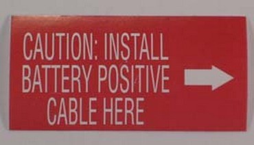 Indmar DECAL BATTERY POS CABLE