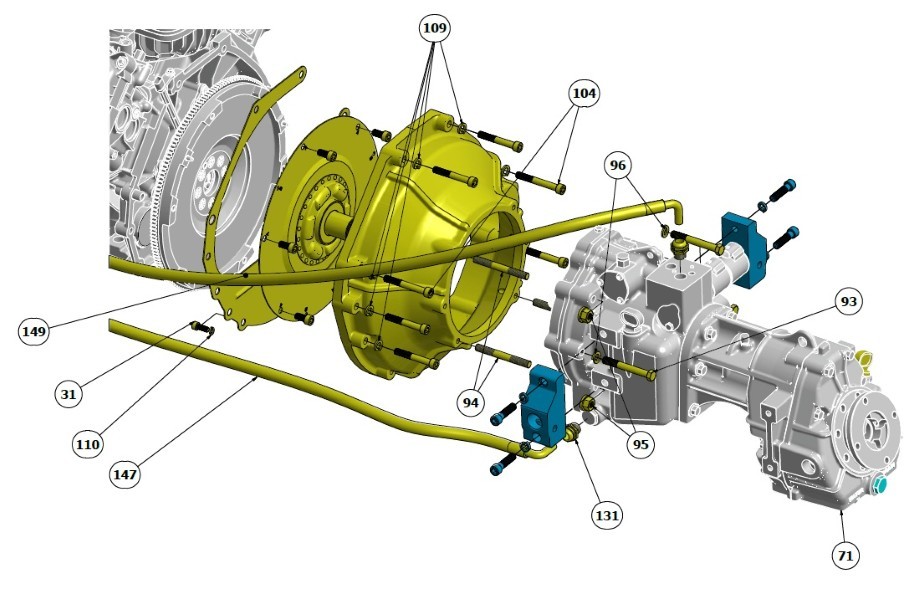 Indmar SUPPORT TRANS TRUNION ECOATED MS