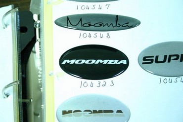 Boat, Marine Decal, Mobius (Moomba), Black, Domed