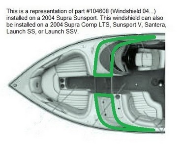 Boat, Marine Windshield, 04 SL,SP,HL,HS,SW,