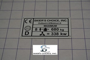 Boat, Marine Capacity Sticker, CE