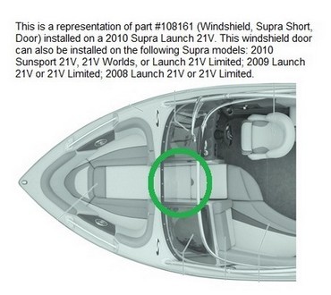 Boat, Marine Windshield, Supra Short, Door