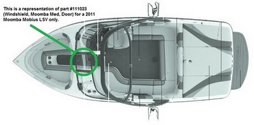 Boat, Marine Windshield, Mobius (Moomba) Med, Door