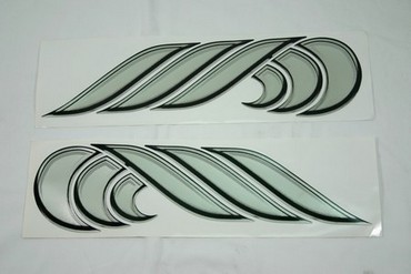 Boat, Marine Decal, Supra Wave, Pewter